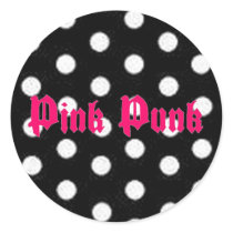 Pink Punk Polka Dot Sticker by Diva380 Pink Punk Polka Dot Sticker