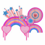 Pink Punk Rainbow Stars and Spirals