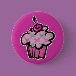 pink punk skull crossbones cupcake