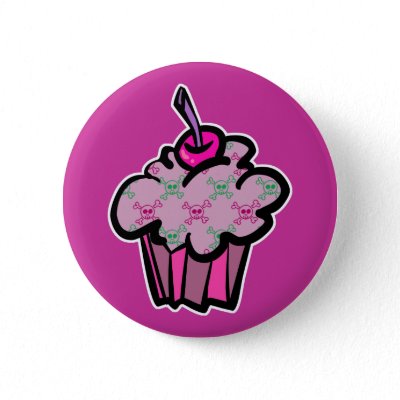 pink punk skull crossbones cupcake by cupcakewear