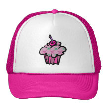 pink punk skull crossbones cupcake hats