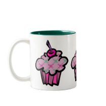 pink punk skull crossbones cupcake mugs by cupcakewear pink punk skull crossbones cupcake mugs
