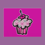 pink punk skull crossbones cupcake