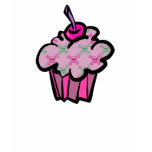 pink punk skull crossbones cupcake tee shirt