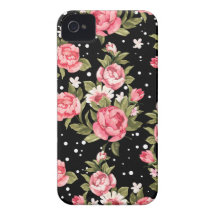 Pink Puny Peonies iPhone 4 Case-Mate Case