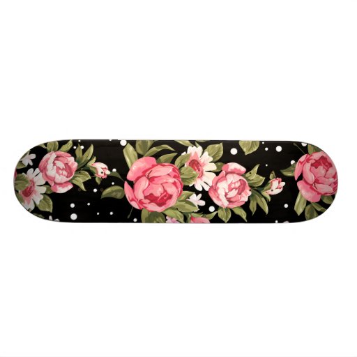 Pink Puny Peonies Skateboards