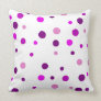 Pink, Purple, and Violet Polka Dots Pillow