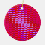 pink purple art christmas ornament