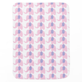 Pink & Purple Baby Mod Elephant Baby Blanket Baby Blankets