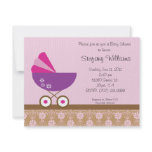 Pink & Purple Baby Shower Invitation