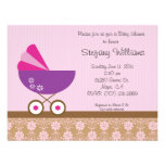 Pink & Purple Baby Shower Invitation