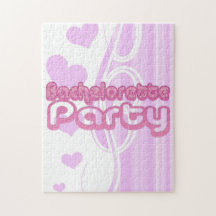 pink purple bachelorette wedding bridal party fun puzzles