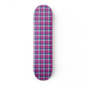 Pink Purple Blue Plaid skateboards