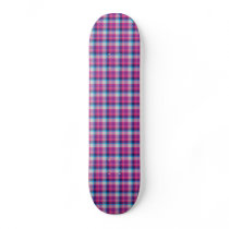 Pink Purple Blue Plaid skateboards