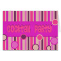 pink purple  cocktail party cards