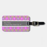 Pink purple country flowers and leaves Luggage Tag luggage tags