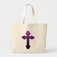 pink.purple.cross tote bag