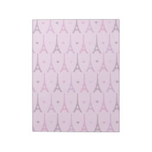 Pink & Purple Eiffel Tower pattern Memo Note Pads