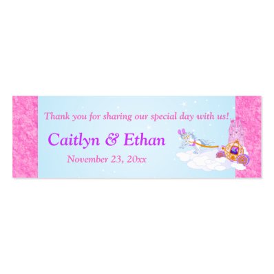 Pink, Purple Fantasy Fairy Tale Wedding Favor Tag Mini Business Card