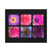 Pink & Purple Flowers Gallery Wrapped Canvas