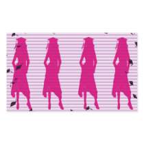 Pink & Purple Grad Silhouettes Rectangle Stickers