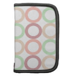 Pink Purple Green Pastel Circle Outlines Pattern Folio Planner