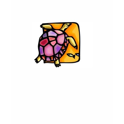 Pink & Purple mosaic style Turtle Tee Shirts by frogghappy