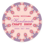 Pink Purple Pastel Crafts Product Label Sticker