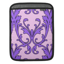 Pink Purple Scroll Filagree iPad Sleeve