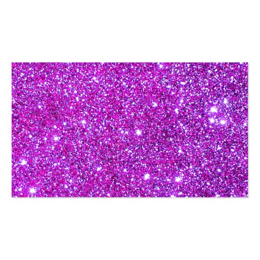 Pink Purple Sparkly Glam Glitter Designer Business Card Template (front side)