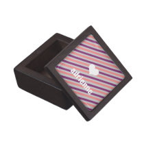 Pink purple stripe little heart modern trinket box premium gift boxes