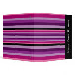 Pink & Purple Stripes Binder