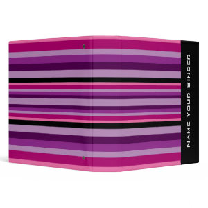 Pink & Purple Stripes Binder binder