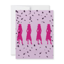 Pink&Purple Stripes Graduation Party Invite