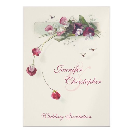 sweet pea wedding invites pink purple sweetpea flowers wedding invitation zazzle sweet pea wedding invites pink purple sweetpea flowers wedding invitation zazzle