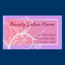 Pink & Purple Swirls Business & Appointment Card business cards