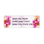 Pink,  purple tropical flower Return Adress Label
