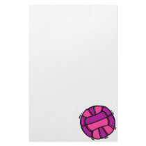 Pink & Purple Volleyball Custom Stationery