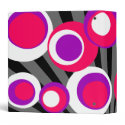 pink purple white dots Black Burst