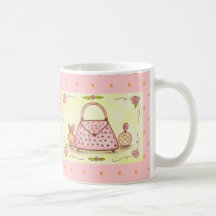 Pink Purse Perfume Bottle Coffee Mug