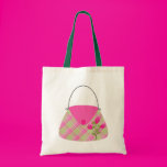 Pink Purse With Green Tote Bags
