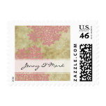 Pink Queen Ann's Lace Vintage Wedding Postage