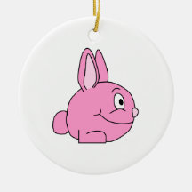 Pink Rabbit Christmas Tree Ornament