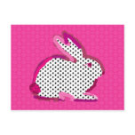 'pink rabbit' digital painting Postcard
