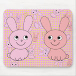pink rabbit mousepads