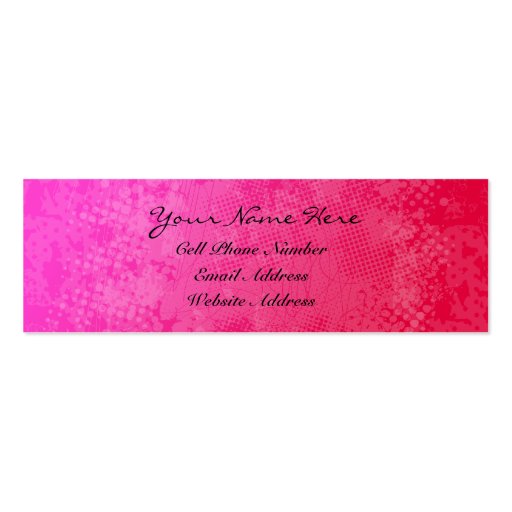 Pink Rage Grunge Profile And Business Card (front side)