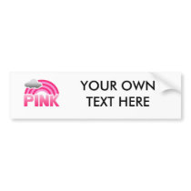 PINK RAINBOW BUMPER STICKER
