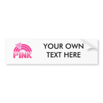 PINK RAINBOW FLAG BUMPER STICKERS