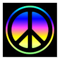 Pink Rainbow Peace Symbol Poster posters by designs4you Pink Rainbow Peace Symbol Poster posters