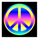 Pink Rainbow Peace Symbol Poster posters by designs4you Pink Rainbow Peace Symbol Poster posters